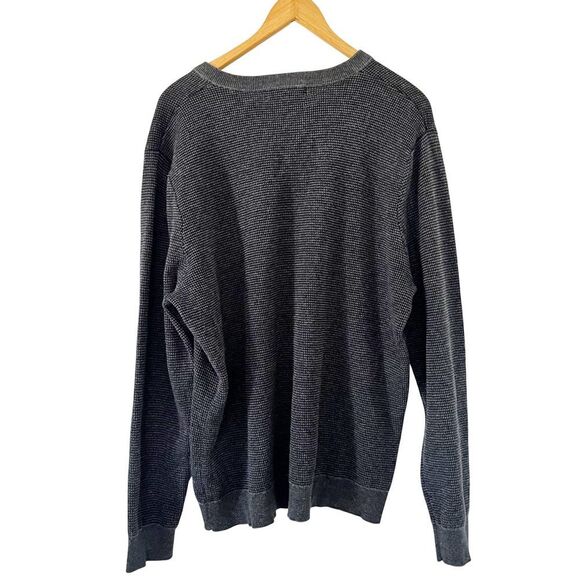 Cloudveil Grey Waffle Knit Primaloft Pullover Vneck Sweater - Picture 2 of 6